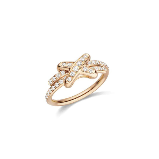 [⭐Miroze]JEUX DE RING PINK GOLD DIAMOND