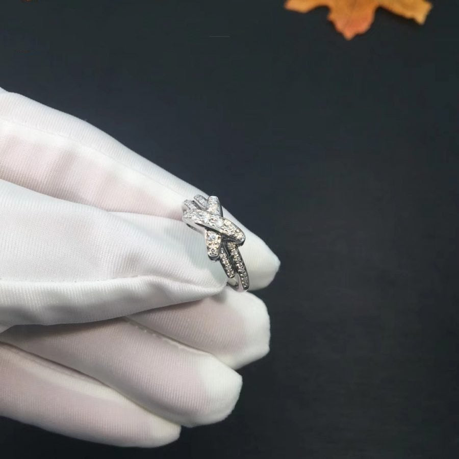 ⭐Miroze JEUX DE SILVER DIAMOND RING