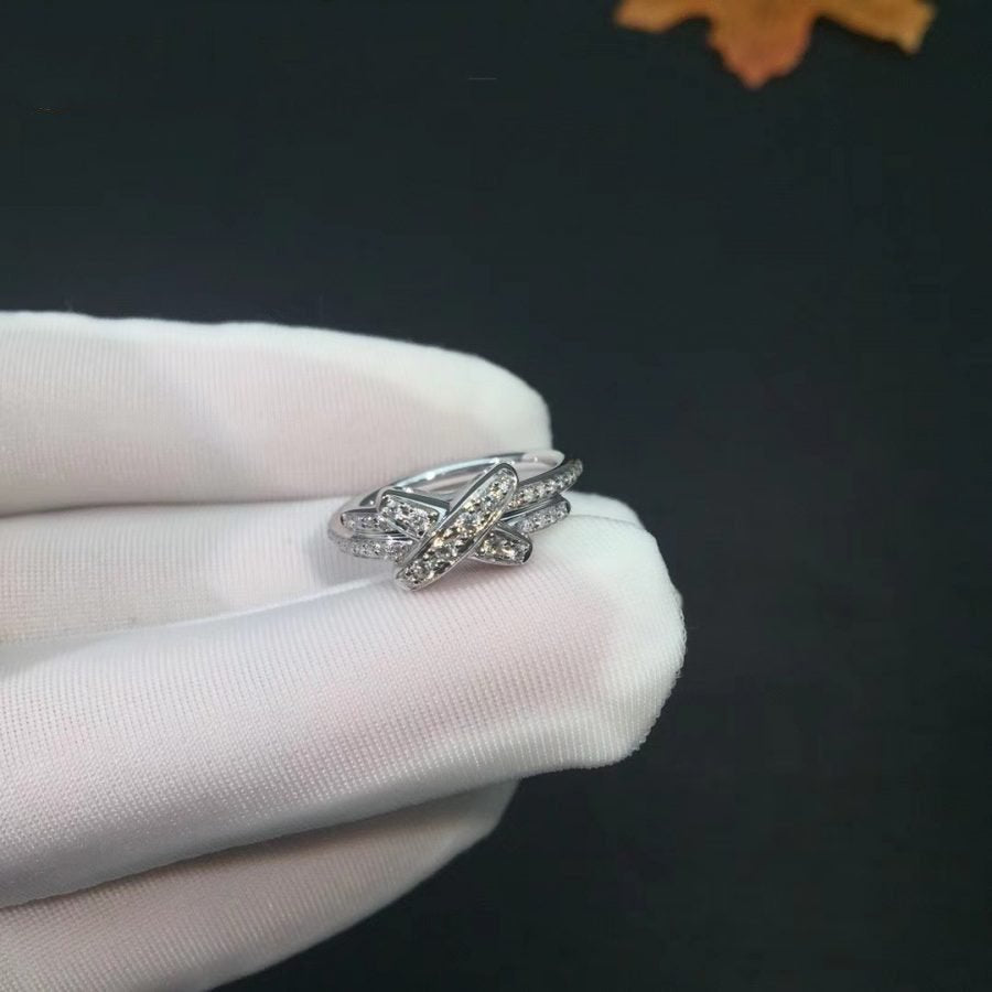 ⭐Miroze JEUX DE SILVER DIAMOND RING