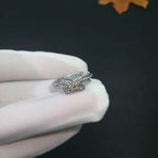⭐Miroze JEUX DE SILVER DIAMOND RING