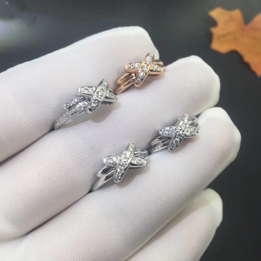 ⭐Miroze JEUX DE SILVER DIAMOND RING