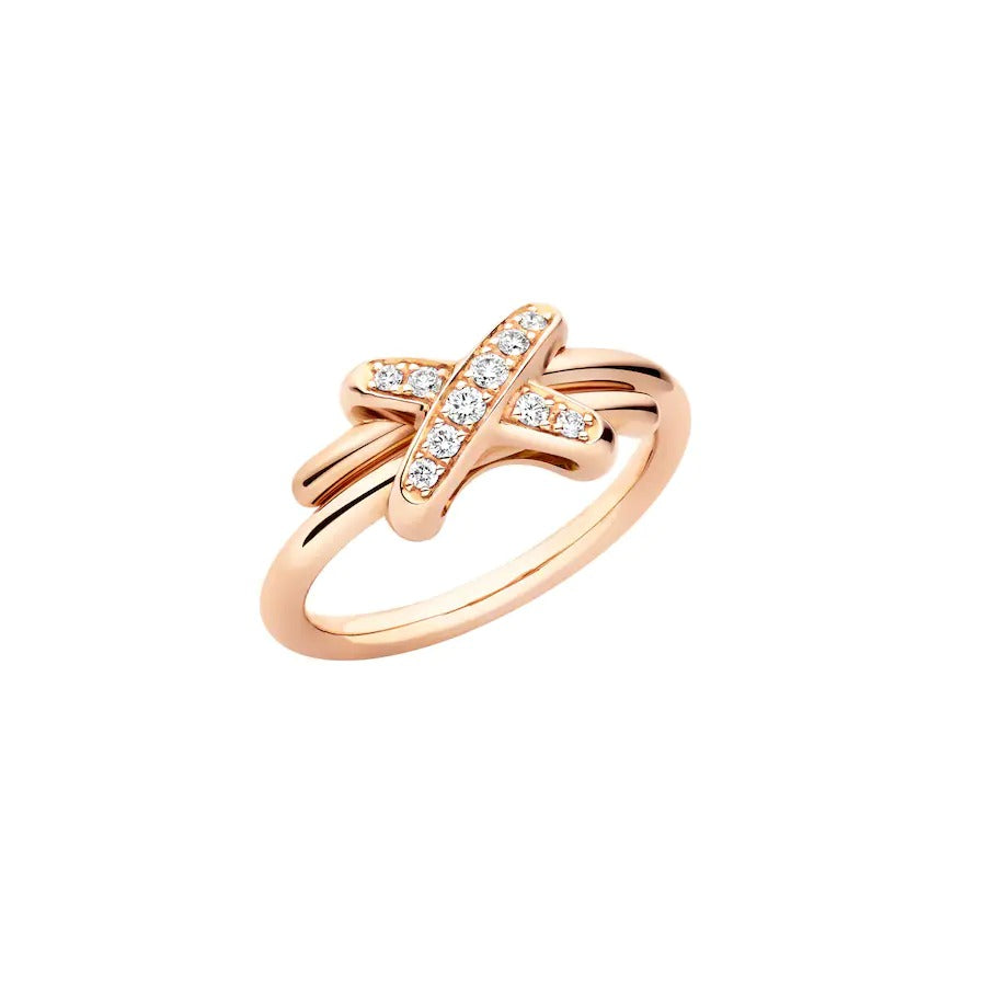 [⭐Miroze]JEUX DE PINK GOLD DIAMOND RING