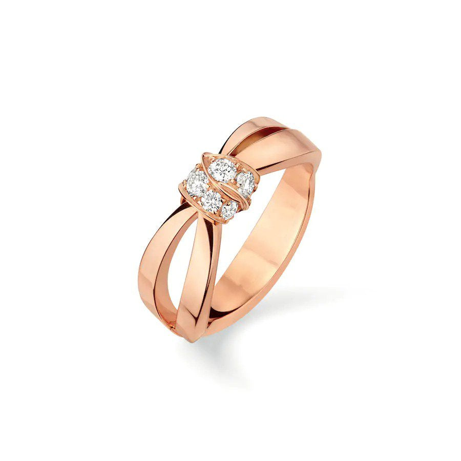 ⭐Miroze LIENS RING PINK GOLD DIAMOND