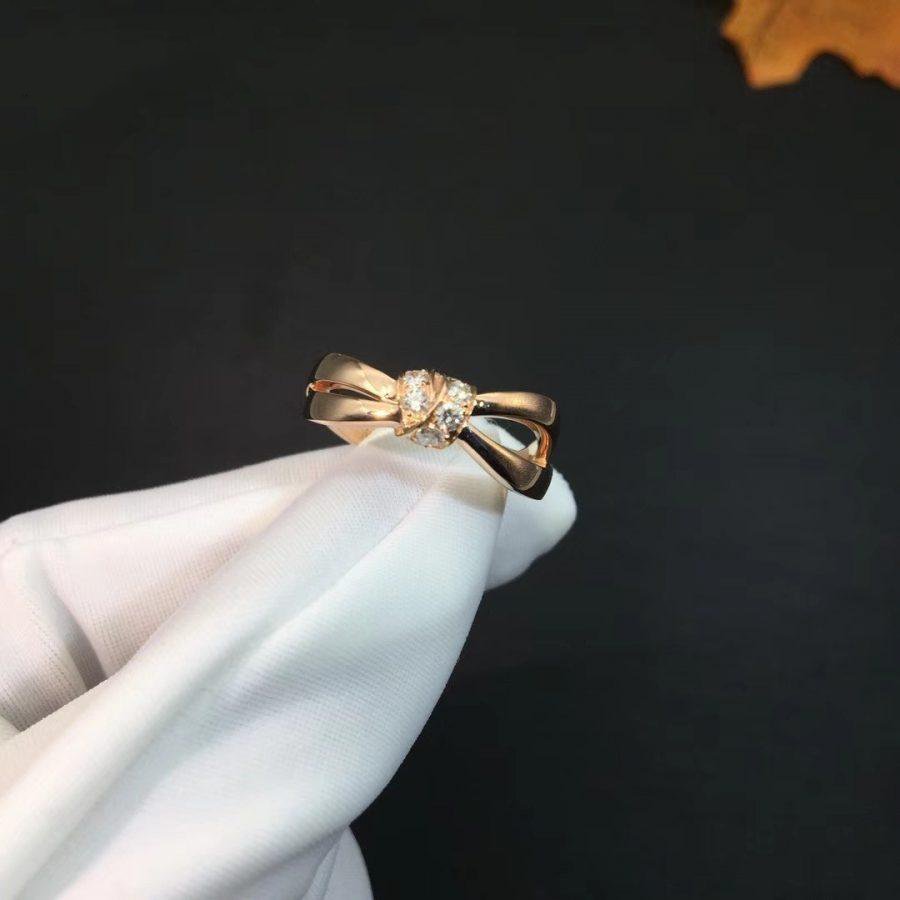 [⭐Miroze]LIENS RING PINK GOLD DIAMOND