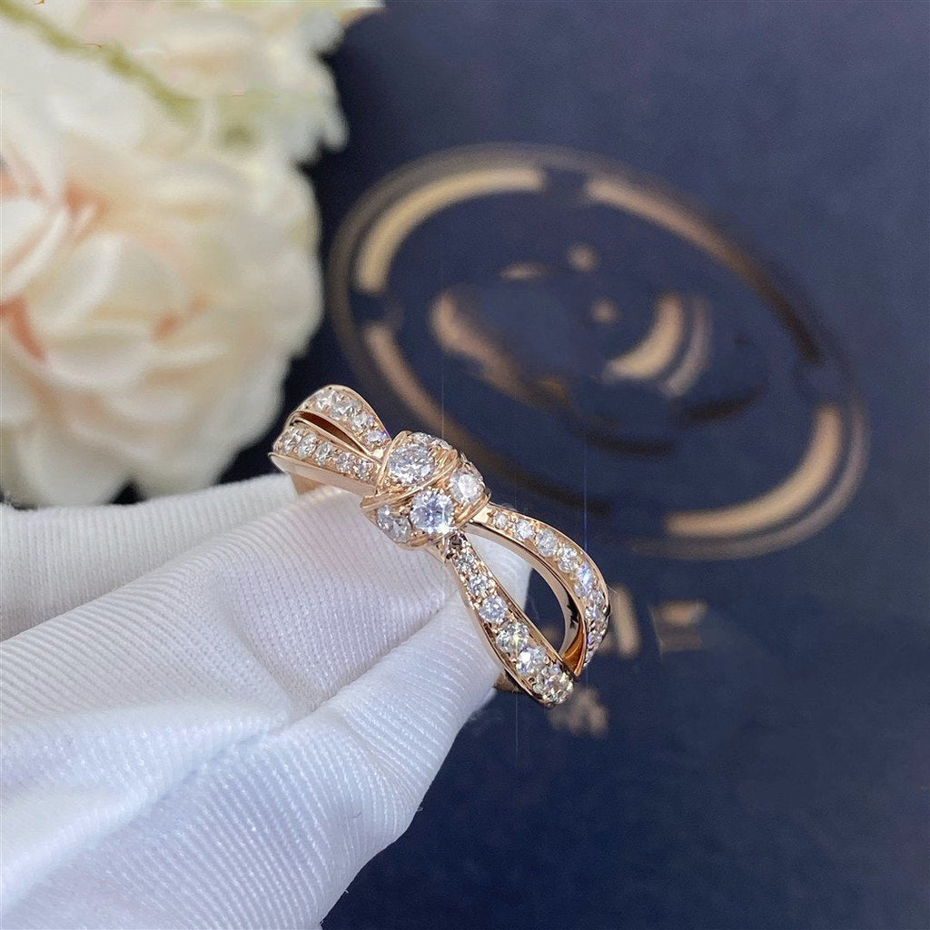 ⭐Miroze LIENS PINK GOLD DIAMOND RING