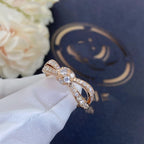 ⭐Miroze LIENS PINK GOLD DIAMOND RING
