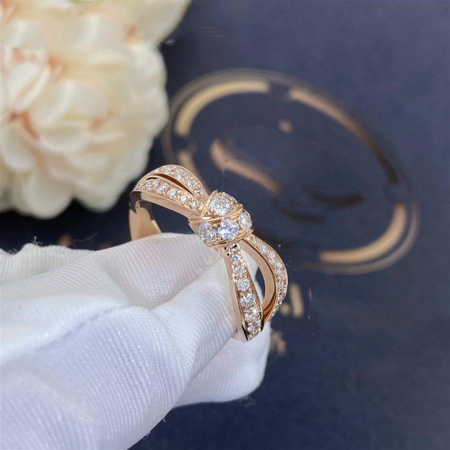 ⭐Miroze LIENS PINK GOLD DIAMOND RING