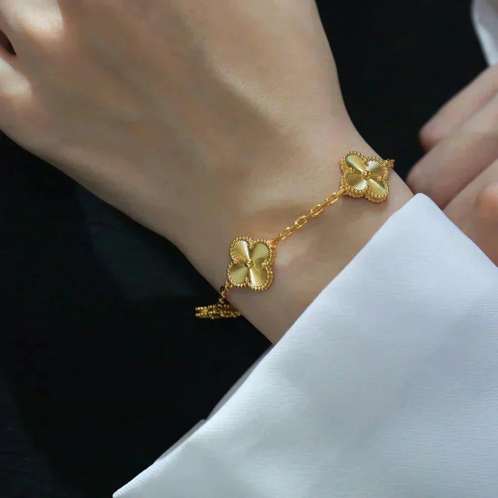 [⭐Miroze ]New  CLOVER 5 MOTIF LASER BRACELET COLLECTION