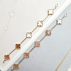 [⭐Miroze ]New  CLOVER 5 MOTIFS  PINK MOP BRACELET COLLECTION