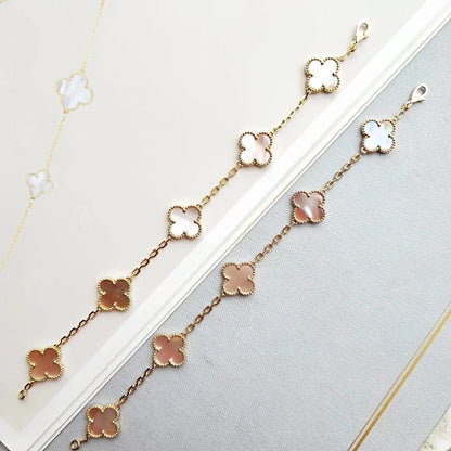 [⭐Miroze] CLOVER 5 MOTIFS  PINK MOP BRACELET COLLECTION