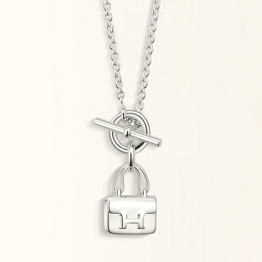 [⭐Miroze]POP H PEDANT SILVER NECKLACE