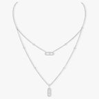 [⭐Miroze]MOVE 2 ROW DIAMOND NECKLACE