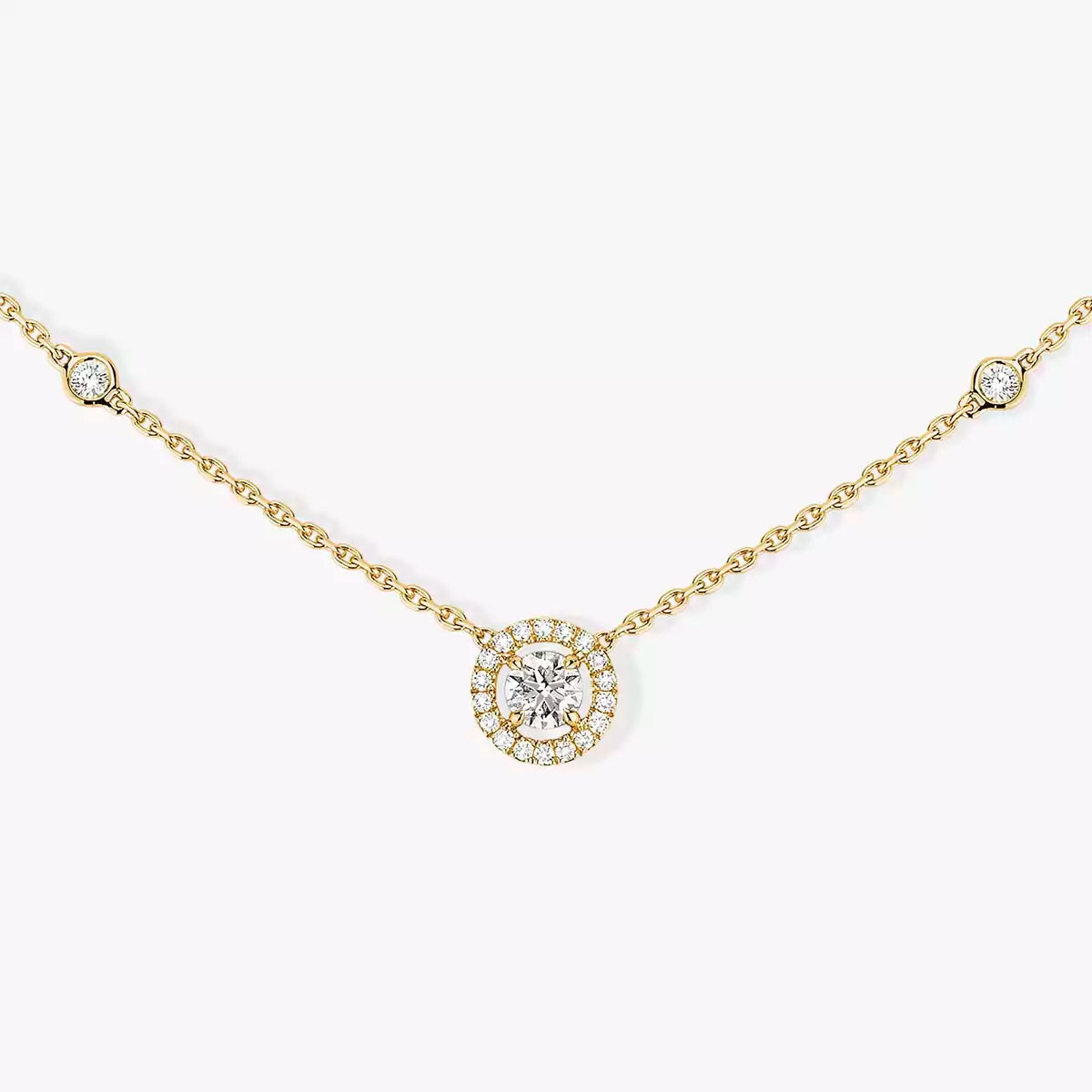 [⭐Miroze]Diamond Necklace 0,20ct Brilliant Shape Joy