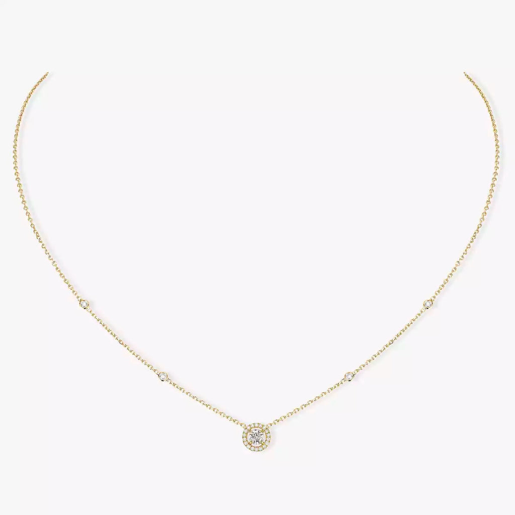 [⭐Miroze]Diamond Necklace 0,20ct Brilliant Shape Joy