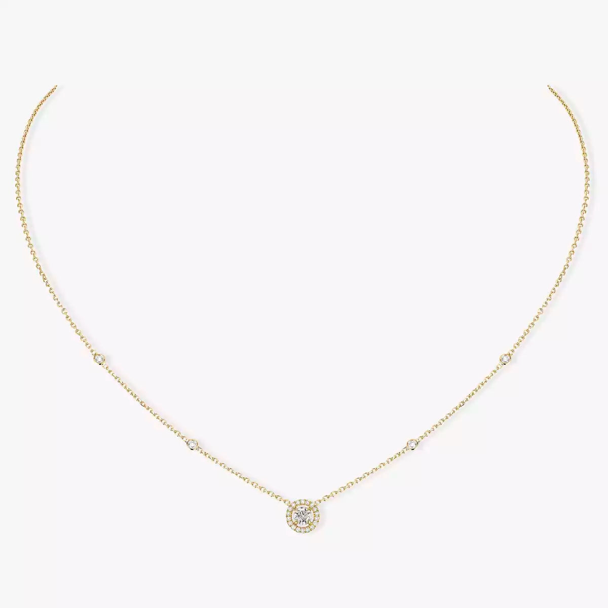 [⭐Miroze]Diamond Necklace 0,20ct Brilliant Shape Joy