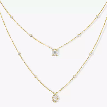 [[⭐Miroze] ] Diamond Necklace My Twin 2 Rows