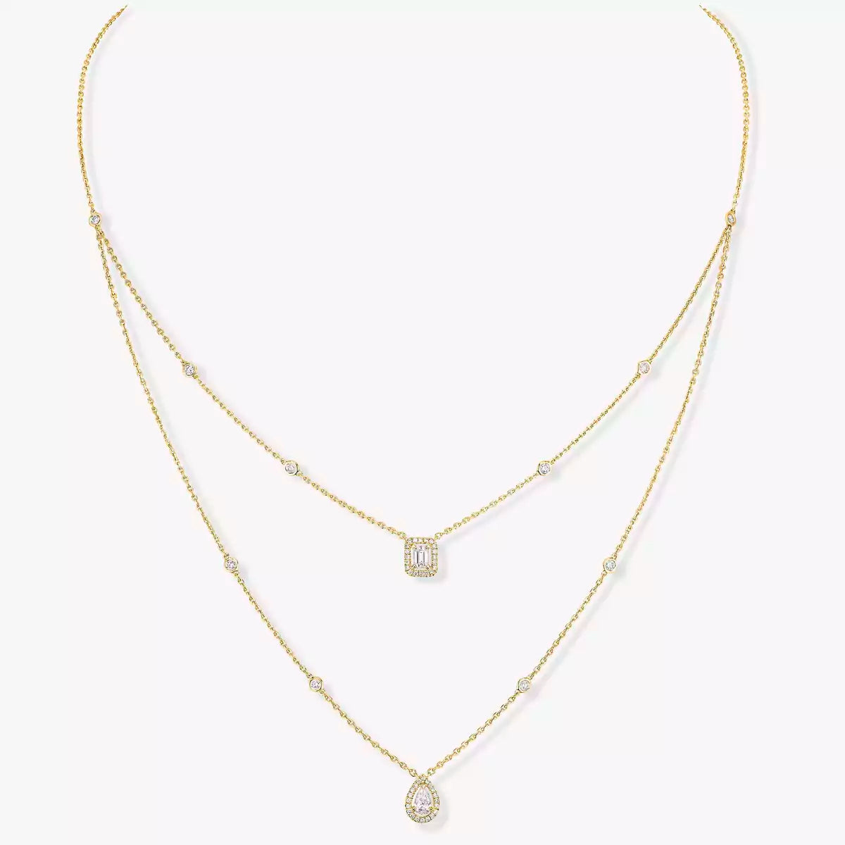 [[⭐Miroze] ] Diamond Necklace My Twin 2 Rows