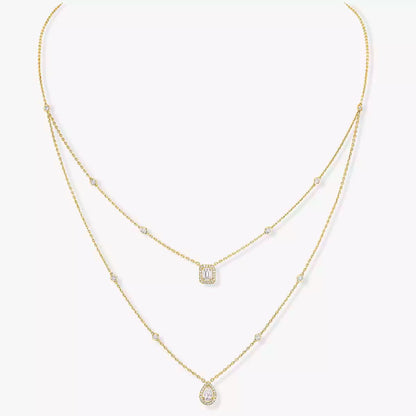 [[⭐Miroze] ] Diamond Necklace My Twin 2 Rows
