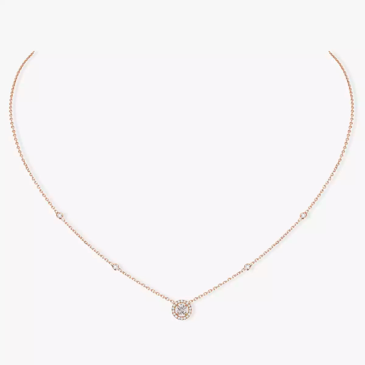[⭐Miroze]Diamond Necklace 0,20ct Brilliant Shape Joy