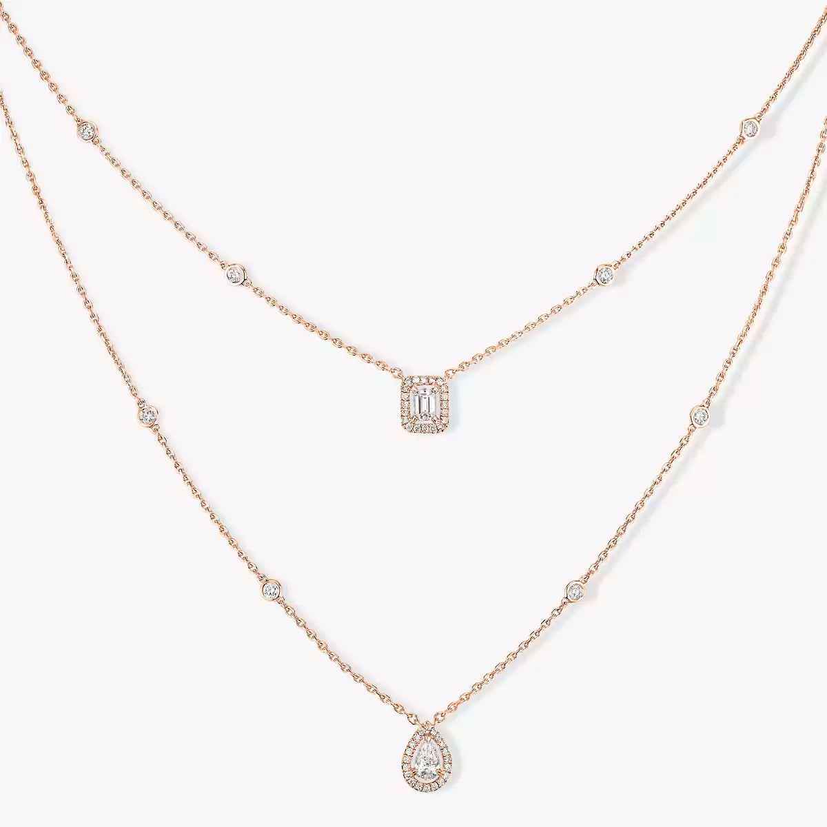 [[⭐Miroze] ] Diamond Necklace My Twin 2 Rows