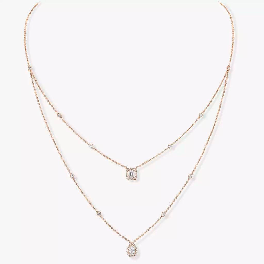 [⭐Miroze]Diamond Necklace My Twin 2 Rows