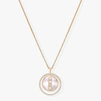 [⭐Miroze]LUCKY MOVE MM NACRE BLANCHE DIAMOND NECKLACE