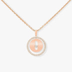 [⭐Miroze]LUCKY MOVE PM NECKLACE PINK GOLD DIAMOND