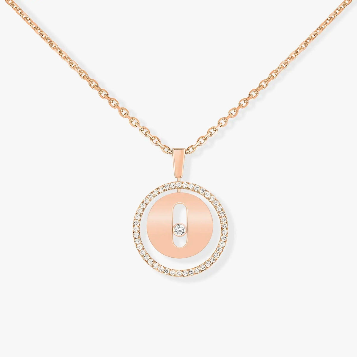 [⭐Miroze]LUCKY MOVE PM NECKLACE PINK GOLD DIAMOND