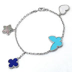 ⭐Miroze LUCKY SPRING SILVER BRACELET 4 MOTIF