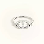 ⭐Miroze RONDE SMALL SILVER DIAMOND RING