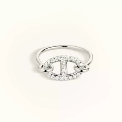 [⭐Miroze]RONDE SMALL SILVER DIAMOND RING