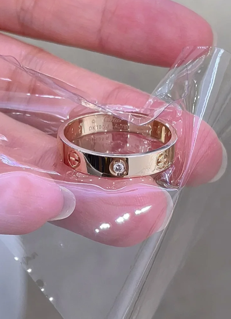 [⭐Miroze]LOVE RING 4MM 1 DIAMOND
