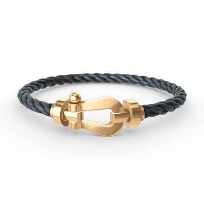 [⭐Miroze]FORCE LARGE HORSESHOE NO DIAMOND BRACELET GOLD