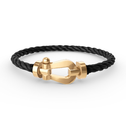 [⭐Miroze]FORCE LARGE HORSESHOE NO DIAMOND BRACELET GOLD