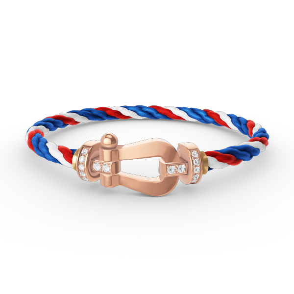 ⭐Miroze FORCE LARGE HORSESHOE HALF DIAMOND BRACELET ROSE GOLD