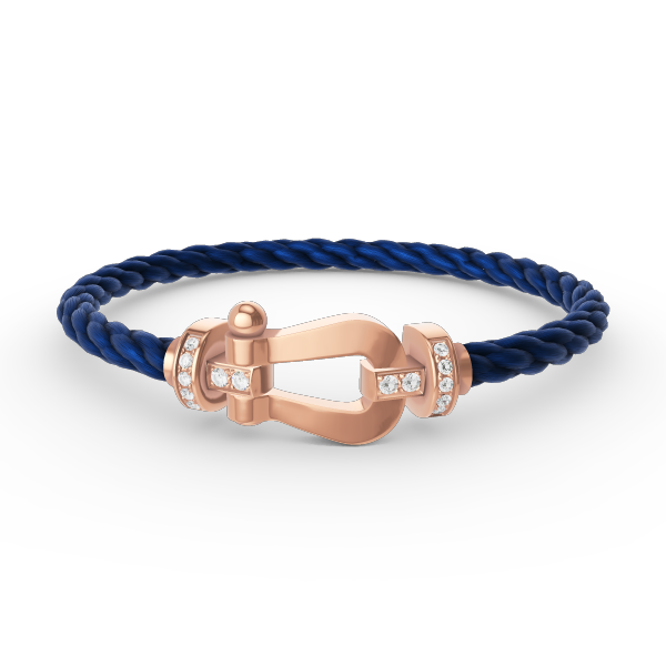 ⭐Miroze FORCE LARGE HORSESHOE HALF DIAMOND BRACELET ROSE GOLD