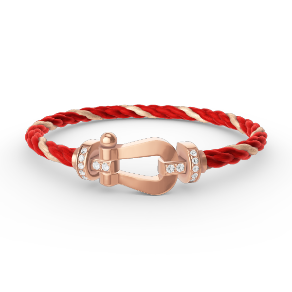 ⭐Miroze FORCE LARGE HORSESHOE HALF DIAMOND BRACELET ROSE GOLD