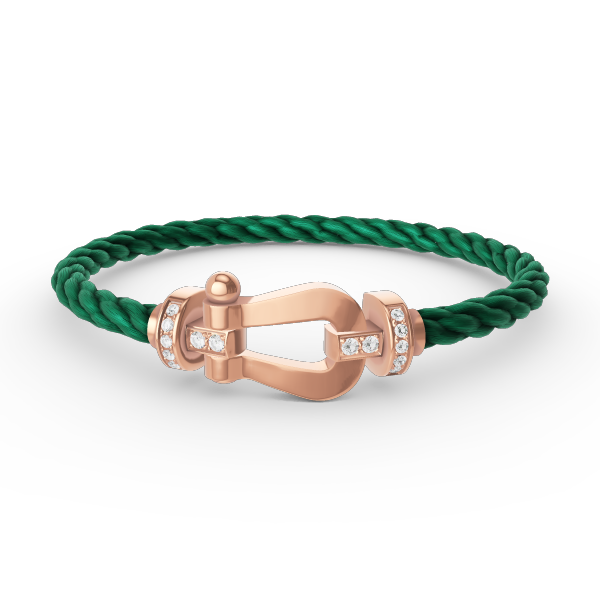 ⭐Miroze FORCE LARGE HORSESHOE HALF DIAMOND BRACELET ROSE GOLD