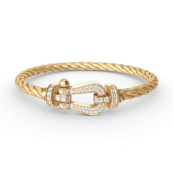 ⭐Miroze FORCE LARGE HORSESHOE FULL DIAMOND BRACELET GOLD