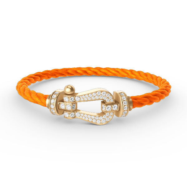 [⭐Miroze]FORCE LARGE HORSESHOE FULL DIAMOND BRACELET GOLD