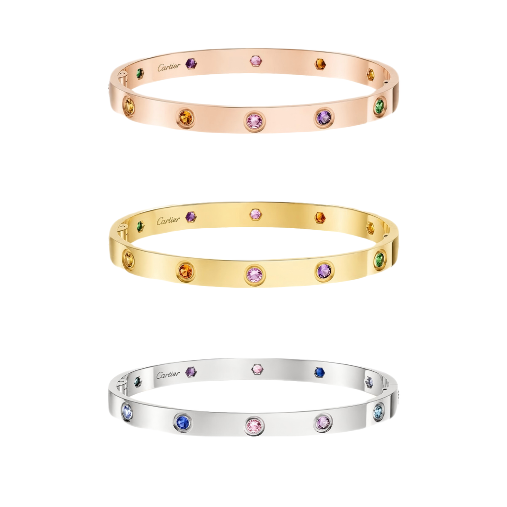 [⭐Miroze ] 2026 RAINBOW LOVE BRACELET 6.1MM  10 DIAMONDS