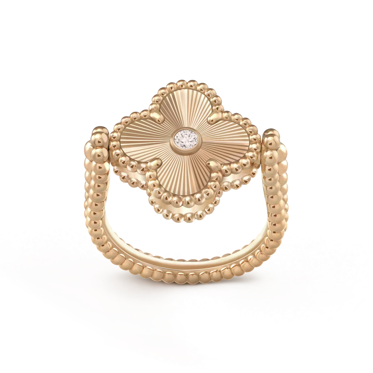 ⭐Miroze CLOVER RIVERSIBLE ROSE GOLD RING