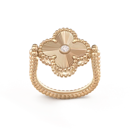 [⭐Miroze]CLOVER RIVERSIBLE ROSE GOLD RING