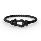 ⭐Miroze FORCE LARGE SERIES HORSESHOE BLACK SAMURAI BRACELET