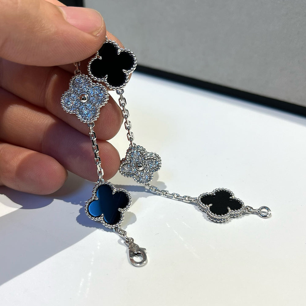 [⭐Miroze ]New CLOVER 5 MOTIF ONYXS BRACELET COLLECTION