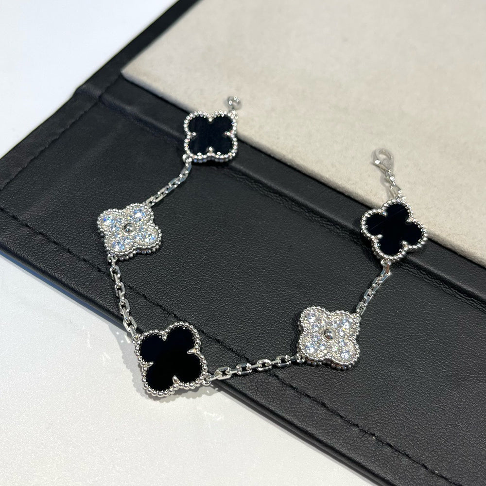 [⭐Miroze ]New CLOVER 5 MOTIF ONYXS BRACELET COLLECTION