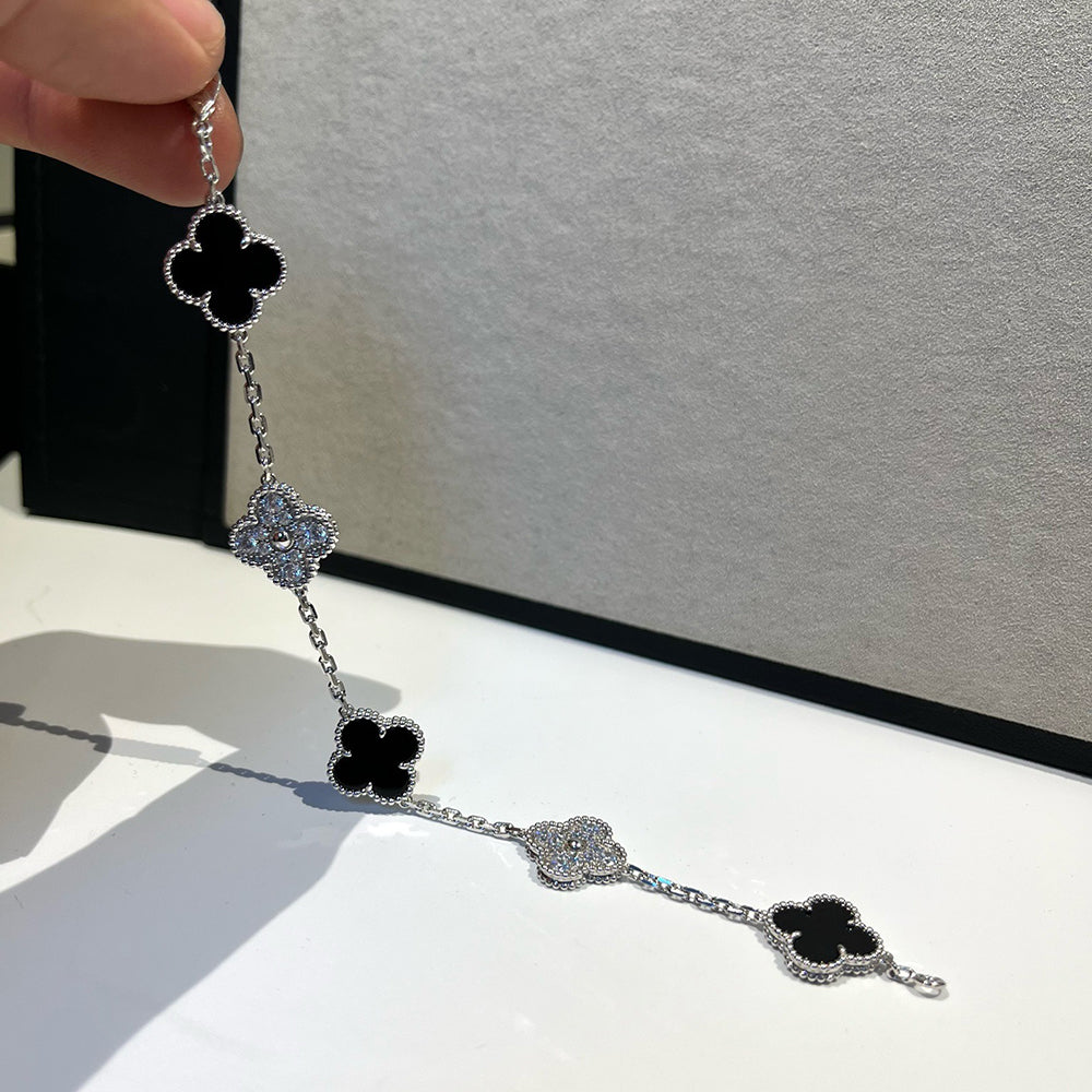 [⭐Miroze ]New CLOVER 5 MOTIF ONYXS BRACELET COLLECTION