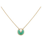 ⭐Miroze AMULETTE GOLD MALACHITE NECKLACE