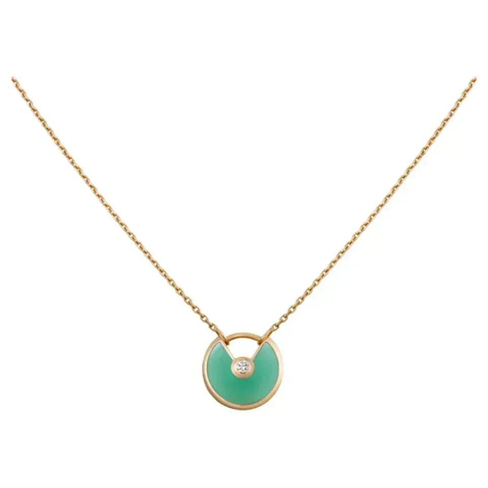 [⭐Miroze]AMULETTE GOLD MALACHITE NECKLACE