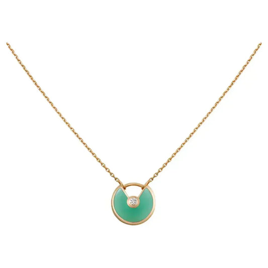 [⭐Miroze]AMULETTE GOLD MALACHITE NECKLACE